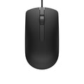 Dell MS116 Wired Mouse, 1000 DPI, Scrolling Wheel, 2 Buttons, 1 x USB, Optical LED Tracking, Plug and Play, Scrolling Wheel, Black