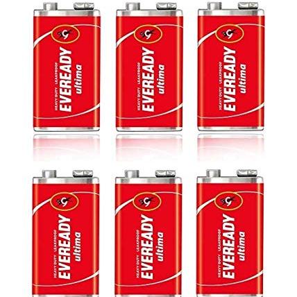 Eveready 9 Volt Battery, Pack of 6